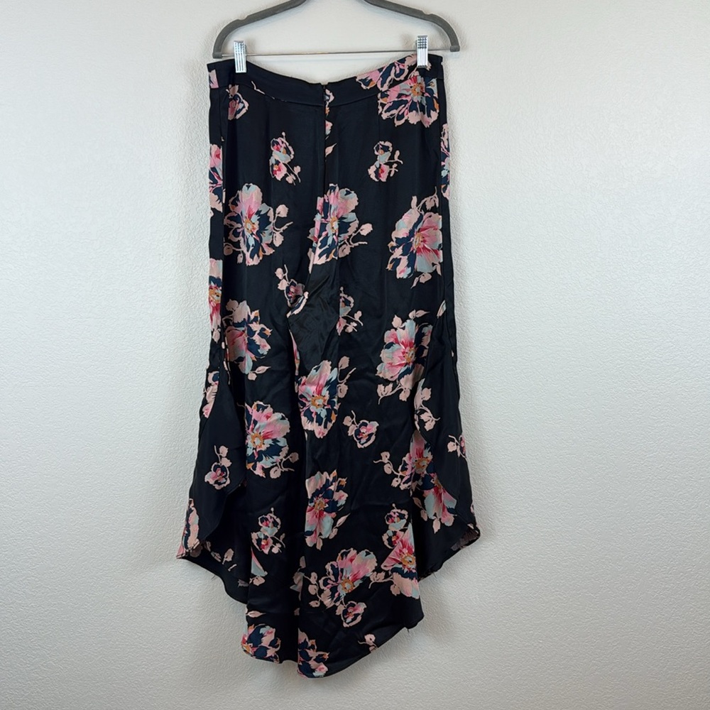 Elevenses Black Pink Tansy Ruffled Trumpet Pants‎ Size 8 - Picture 10 of 14